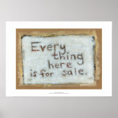 Kapitalismus malt rohe primitive moderne Kunst Poster (Vorne)