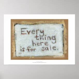 Kapitalismus malt rohe primitive moderne Kunst Poster