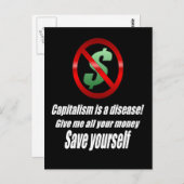 Kapitalismus Postkarte (Vorne/Hinten)