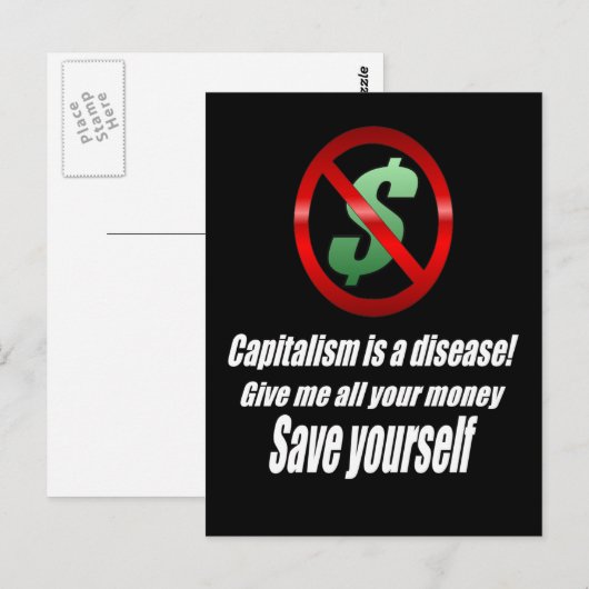 Kapitalismus Postkarte (Vorne/Hinten)