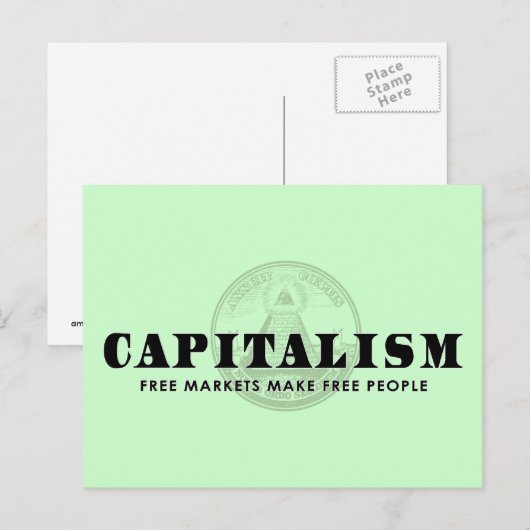 Kapitalismus Postkarte (Vorne/Hinten)