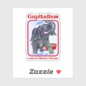 Kapitalismus verursachte den Klimawandel Aufkleber (Blatt)