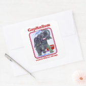 Kapitalismus verursachte den Klimawandel Quadratischer Aufkleber (Umschlag)