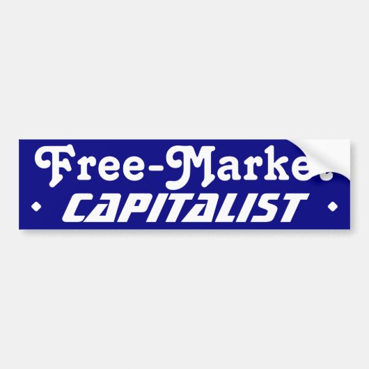 Kapitalist des freien Marktes Autoaufkleber (Vorne)