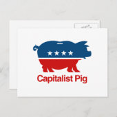 Kapitalist Pig.png Postkarte (Vorne/Hinten)