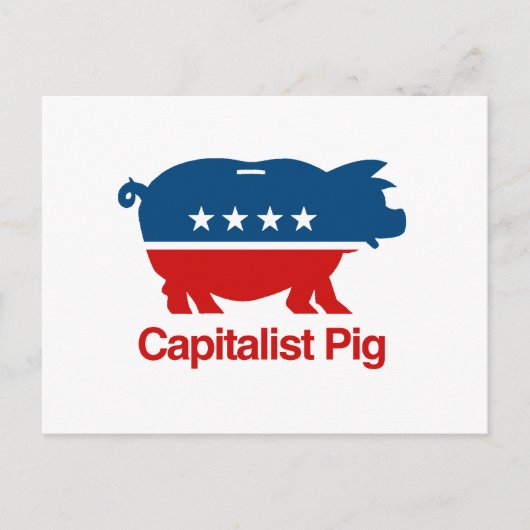 Kapitalist Pig.png Postkarte (Vorderseite)