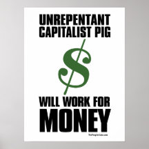 Kapitalistisches Schwein - Dollar-Zeichen: Protest