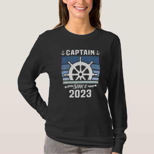 Kapitän 2023 Bootsführerschein Motorboot Segeln T-Shirt