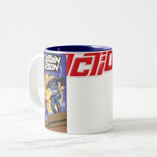 Kapitän Action Retro Coffee Mug Zweifarbige Tasse (Vorderseite Links)
