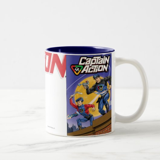 Kapitän Action Retro Coffee Mug Zweifarbige Tasse (Rechts)