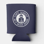 Kapitän Altes Scruff-Logo Personalisiert färben Dosenkühler (Rückseite)