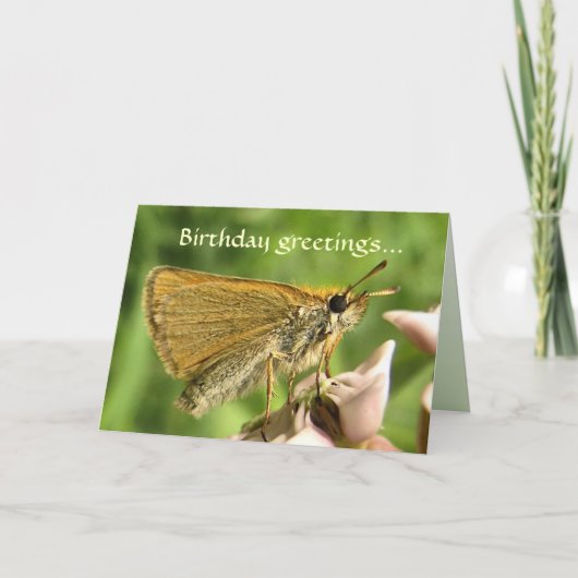 Kapitän am Geburtstag von Milkweed Karte (Vorderseite)