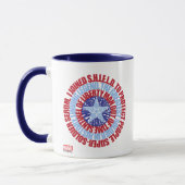 Kapitän America Alias Typografie Shield Tasse (Links)