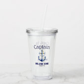 🍹 Kapitän Anchor Boot Nautical Acryltrinkbecher (Rückseite)