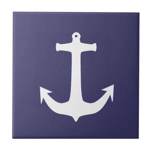 Kapitän Anchor Sea Sailing Fliese (Vorderseite)