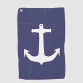 Kapitän Anchor Sea Sailing Golfhandtuch (Vorderseite)