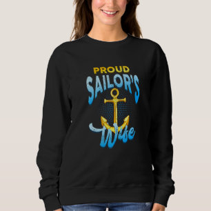 Kapitän Anchor Segelboot der Ehefrau Proud Sailors Sweatshirt