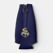 Kapitän Anchor Ship Nautical Sea Individuelle Name Flaschenkühler (Rückseite)