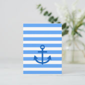 Kapitän, Anchor und Blau Weiß Postkarte (Stehend Vorderseite)