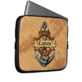 Kapitän Anchor und Rad Laptopschutzhülle (Vorne Rechts)