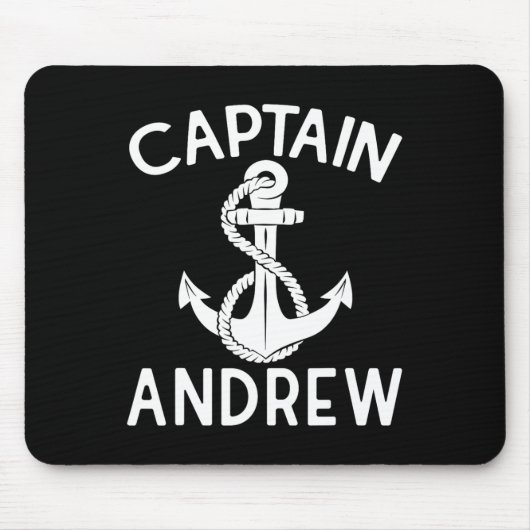 Kapitän Andrew Boot Boot Yacht Schiff Anker Mousepad (Vorne)