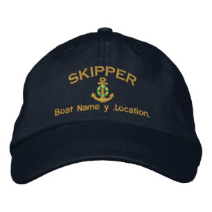 Kapitän-Anker personalisiert Ihr Name Bestickte Kappe
