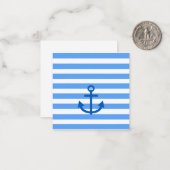 Kapitän, Anker und Streifen Mitteilungskarte (Vorderseite/Rückseite Beispiel)