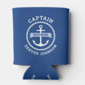 Kapitän Ankerseil Grenzschiff Name auf Banner Dosenkühler (Rückseite)