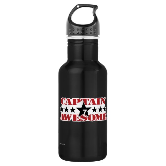Kapitän Awesome - Bewegung Trinkflasche (Vorderseite)