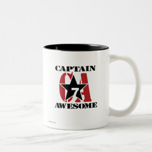 Kapitän Awesome Zweifarbige Tasse