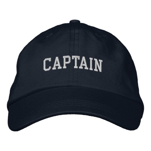 Kapitän bestickt Baseball Hat / Cap - Marine Bestickte Baseballkappe (Vorderseite)