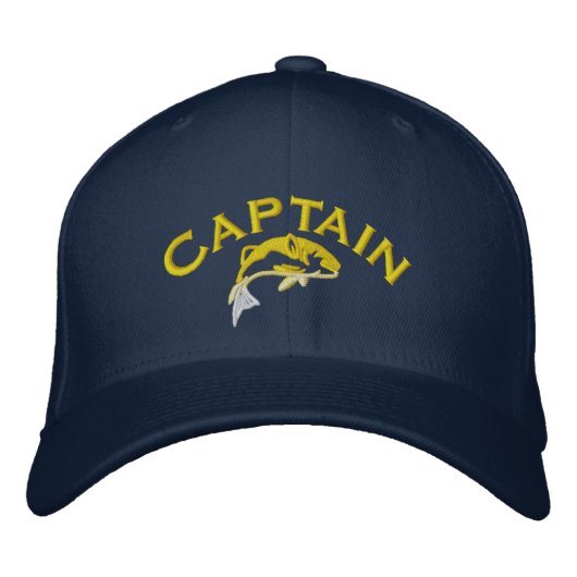 Kapitän Bestickte Baseballkappe (Vorderseite)