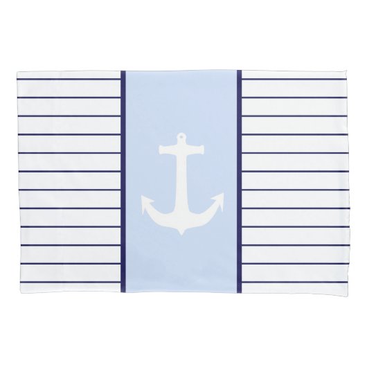 Kapitän Blue Stripes Sea Sailor Kissenbezug (Vorderseite)