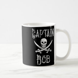 Kapitän Bob - Vintage personalisiertes Piratenboot Kaffeetasse