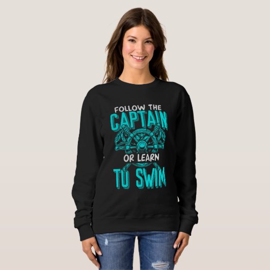 Kapitän Boot Eigentümer Motorboot Segeln Sweatshirt (Vorne ganz)