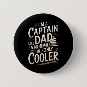 Kapitän Boot Papa Für Männer Lustiger Boots Vater  Button