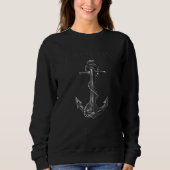 Kapitän Bootseigner  Boot  oder Erster Offizier Sweatshirt (Vorderseite)