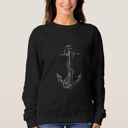 Kapitän Bootseigner Boot oder Erster Offizier Sweatshirt (Vorderseite)