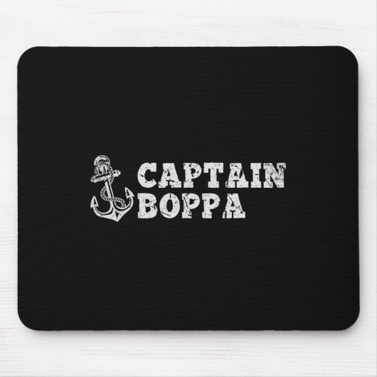 Kapitän Boppa Segelboot Vintage Boot Anker  Mousepad (Vorne)