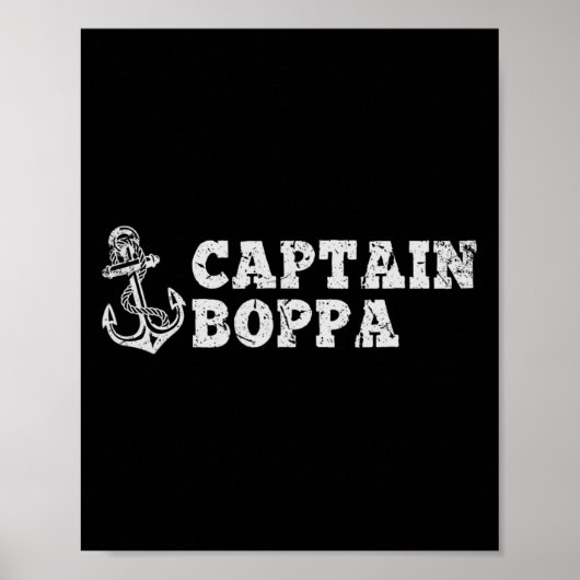 Kapitän Boppa Segelboot Vintage Boot Anker Poster (Vorne)