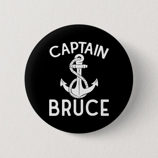 Kapitän Bruce Schiff Jacht Bootfahren Bootsanker  Button (Vorderseite)