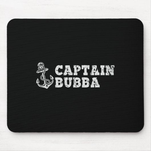Kapitän Bubba Segelboot Vintage Boot Anker Mousepad (Vorne)