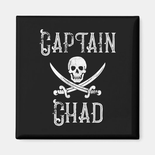 Kapitän Chad Retro-Piratenschwimmsteg  Magnet (Vorne)
