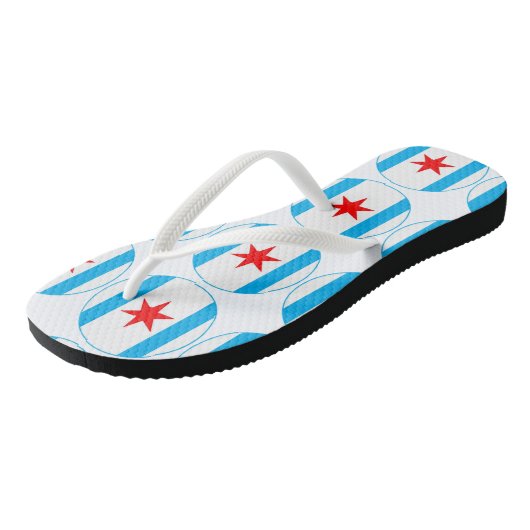 Kapitän Chicago Shield Flip Flops Badesandalen (Schrägansicht)