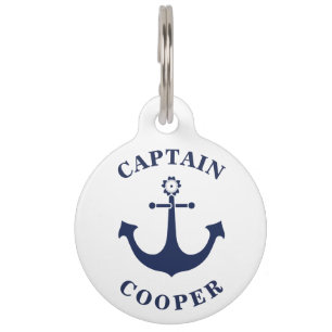 Kapitän Cooper nautisch Haustiermarke