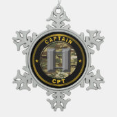 Kapitän CPT Schneeflocken Zinn-Ornament (Vorderseite)