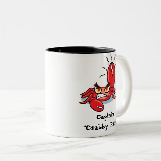 Kapitän Crabby Pants Zweifarbige Tasse (VorderseiteRechts)