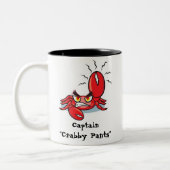 Kapitän Crabby Pants Zweifarbige Tasse (Links)