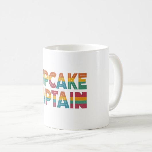 "Kapitän Cupcake." Kaffeetasse (VorderseiteRechts)
