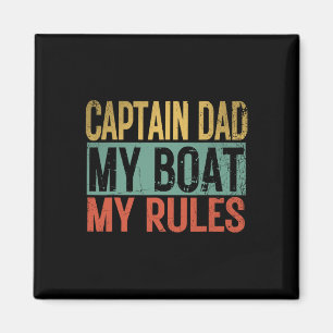 Kapitän Dad Mein Boot Meine Regeln Lustig Retro Ya Magnet